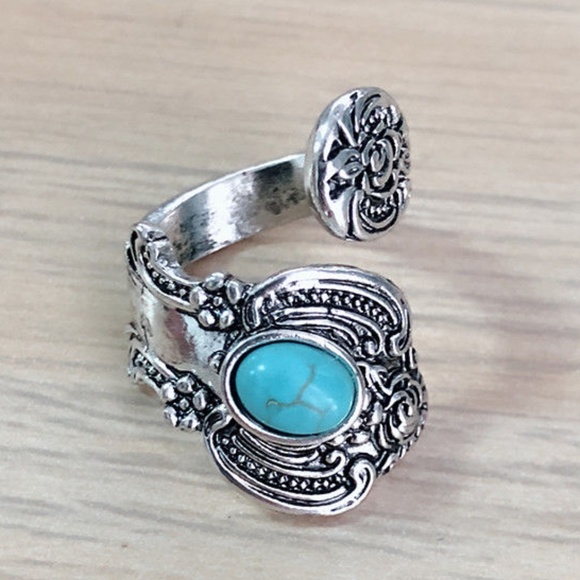 Turquoise 925 Silver Ring size 7.5, 8,5, 8, 12 - Picture 6 of 6